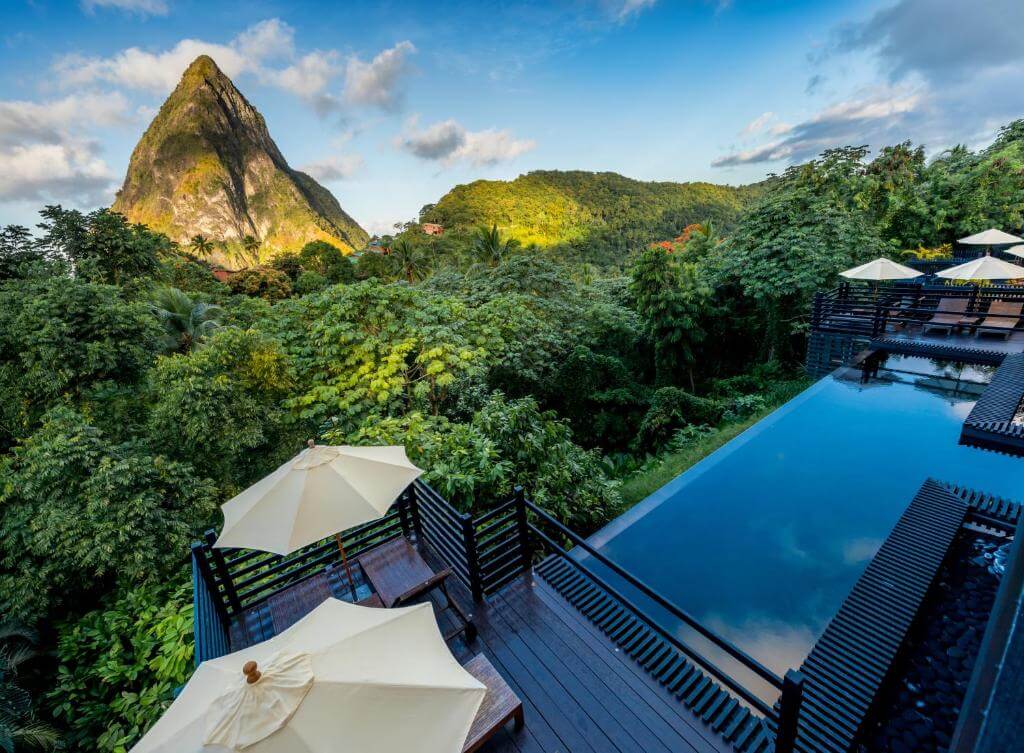 Rabot Hotel From Hotel Chocolat soufriere st lucia caraibe
