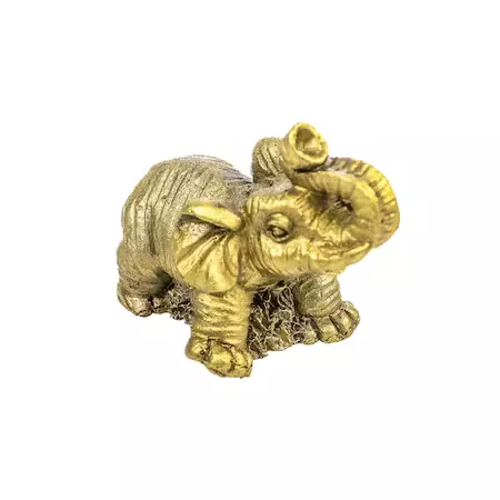 Statueta Feng Shui mica elefant cu trompa si urechi ridicate pentru dragoste si noroc